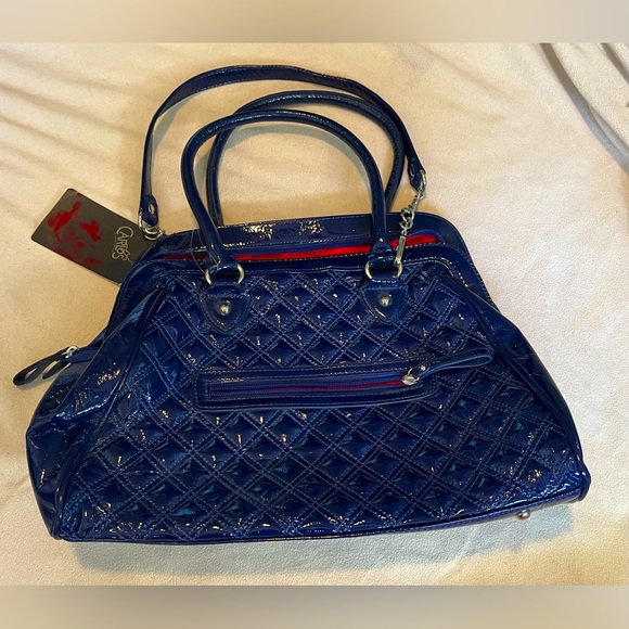 Carlos Santana Handbags - Carlos Santana Elegant Blue Quilted Handbag